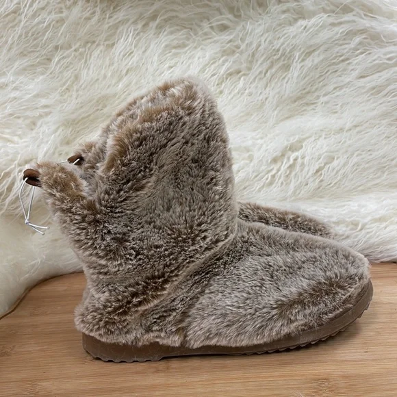 Sonoma // Ultra Plush Slouchy Rubber Sole Slippers Women Sz 7-8 Chestnut NWT - Picture 6 of 12